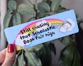 Chasing that Scholastic book fair high bookmark, book gift for book lovers, 90s birthday gift, nostalgia gift, bookish merch, funny bookmark product logo