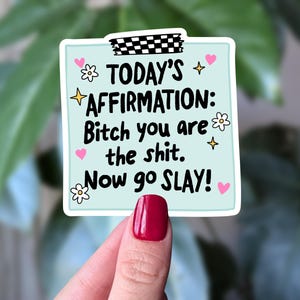 Salope, tu es la merde maintenant, vas-y, Sticker affirmation drôle, Sticker motivant, Sticker Go Slay, Autocollant en vinyle pour booster la confiance