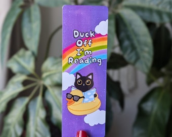 Duik weg in leesbladwijzer, leesgrage bladwijzer grappig, boekcadeau voor boekenliefhebbers, eendbladwijzer, snarky bladwijzer voor vrouwen, boekenlegger merchandise voor