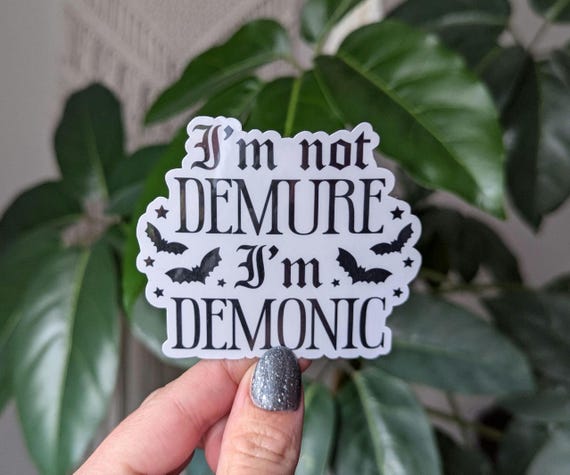 Demonic Bat Vinyl Sticker: Dark Humor Goth Gift