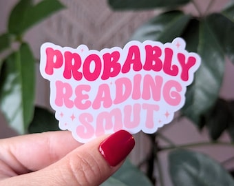 Pegatina "Probablemente leyendo obscenidades": vinilo resistente al agua para Kindle