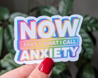 Anxiety Sticker: Funny 90s Nostalgia Gift
