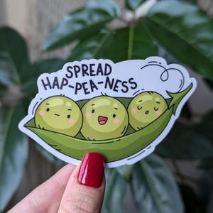 Sticker bonheur, stickers positivité pour ordinateur portable, sticker pois pour bouteille d'eau, cadeau mignon pour ami, stickers santé mentale