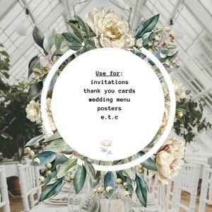 Floral Frame Arrangement | Wedding Greenery Png | Flower Frame Clipart ...