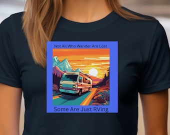 T-shirt in cotone unisex RV, campeggio, veicolo ricreativo, camper, viaggio, camper, articolo regalo, t-shirt camper, camicia camper