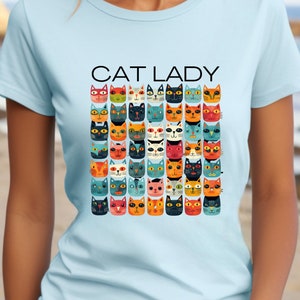 Cat Lady Unisex Cotton Tee, Cat Lover, Cat T-Shirt, Cat Shirt, Gift for Cat Lover, Gift for Friend, Funny T-Shirt