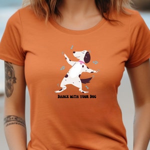 Dancing Dog Unisex Cotton Tee, dog, doggie, dog lover, dog T-Shirt, funny T-Shirt, gift for dog lover