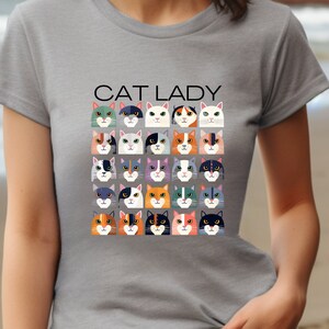 Cat Lady Unisex Cotton Tee, Cat Lover, Cat T-Shirt, Cat Shirt, Gift for Cat Lover, Gift for Friend, Funny T-Shirt