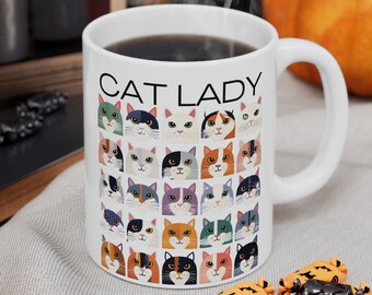 Cat Lover Ceramic Mug, Funny Cat Mug, Cat Mom Coffee Mug, Funny Gift, Humorous Mug, Gift for Mom, Cat Coffee Cup, Cat Mama