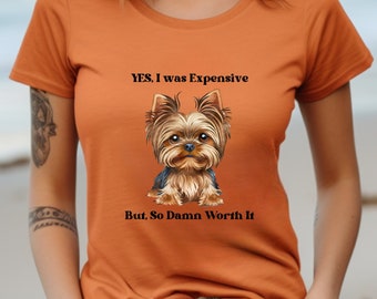 Yorkie Unisex Cotton Tee, Yorkshire Terrier, Yorkie Lover, Dog Lover, Funny T-Shirt, Yorkie T-Shirt