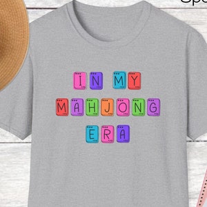 In My Mahjong Era Unisex Softstyle T-Shirt, Gift for Mahjong Gamer, Christmas Gift, Mahjongg Enthusiasts