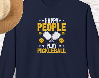 Pickleball Unisex Softstyle Fleece Rundhals-Sweatshirt, Pickleball Liebhaber-Sweatshirt, Weihnachtsgeschenk