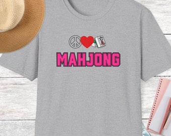 Koszulka Mahjong, Prezent dla Miłośnika Mahjongg, Koszulka z grą Mahjong, Koszulka Miłośnika Mahjongg, Koszulka Gracza Mahjongg