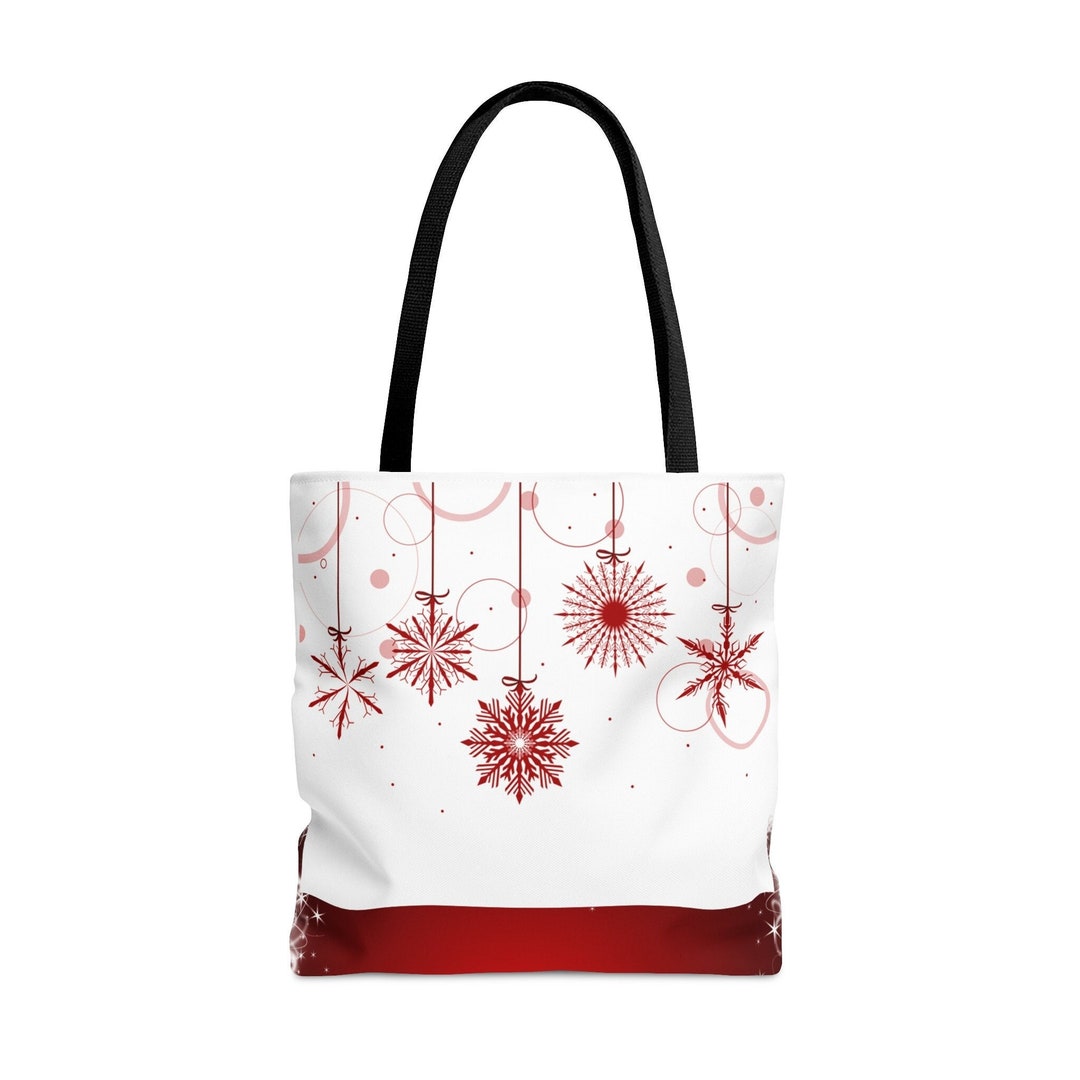 Christmas Tote Bag, Ecofriendly Shopping Tote Bag, Holiday Tote Bag