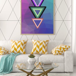 Triangle, Modern Wall Art, Contemporary, Digital Print, Mimimalism