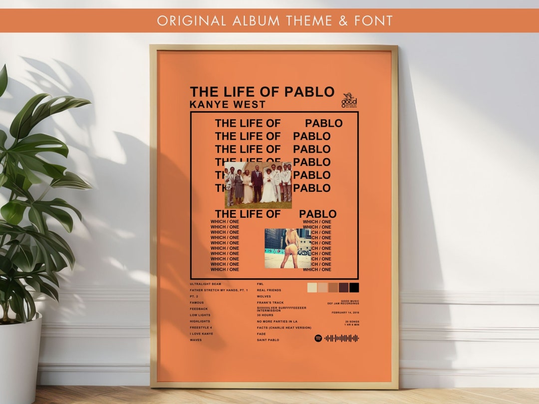 The Life of Pablo Album Cover Kanye West the Life of Pablo Etsy
