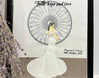 Wedding Paperart Frame Topper