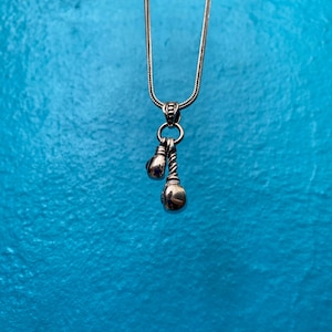 Sterling Silver Boxing Glove Necklace – Fighter Pendant, Sports Jewelry for Men, Perfect Gift for Boxers, Gym Enthusiast Accessory