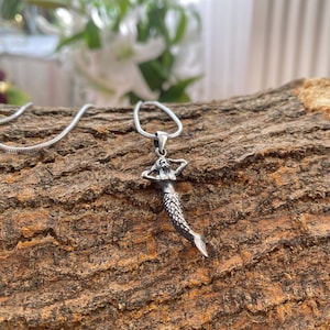 Sterling Silver Mermaid Necklace, Personalized Mermaid Pendant, Ocean Goddess Jewelry, Gift for Her Gift for Her, Gift for Christmas