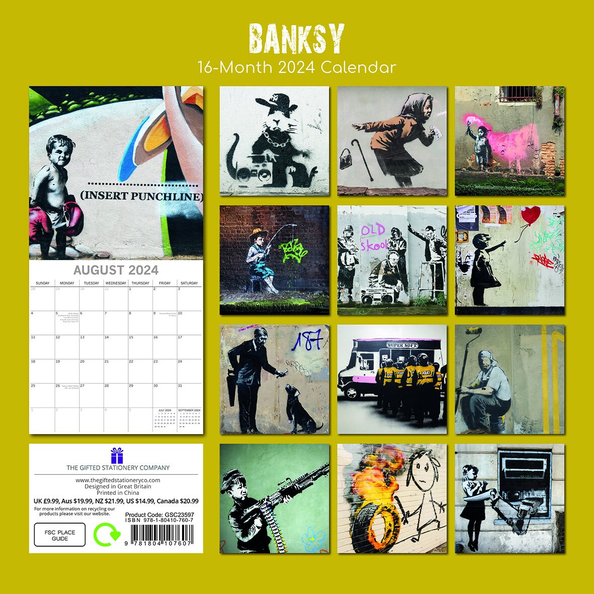 2024 Calendar Banksy Street Art - Etsy