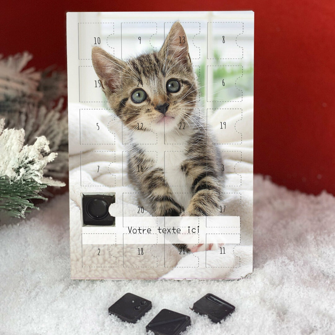 Tabby Kitten Advent Calendar Personalized With Your Message Etsy