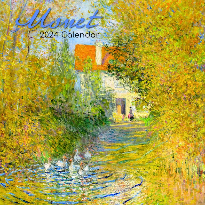 2024 Calendar Art Claude Etsy