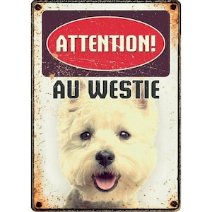 Westie House Entrance Plate | Metal | decoration collection dog west highland white terrier