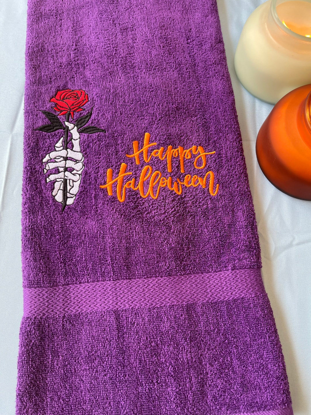 Halloween Bath Towel Halloween Bath Towel Set Spooky Bath Etsy