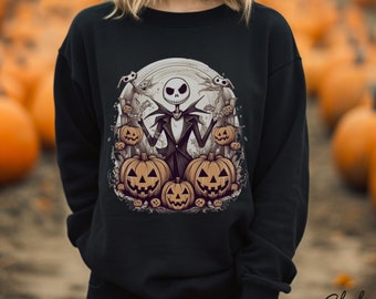 Nightmare Before Jack, Halloween Sweatshirt, Jack Sweatshirt, Pumpkin Sweatshirt, Skeleton Sweater, Halloween Gift, Pumpkin Patch Sweater