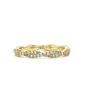 14K Yellow Gold Diamond Band