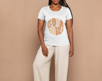 Good Vibes Super Soft Camiseta - Cómoda camiseta de energía positiva