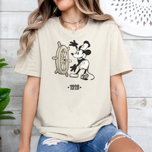 Steamboat Mickey, Disney 1928 T-Shirt, Cute Disney Shirt, Disney Fan Gift, Disney Mickey Mouse Shirt, Vintage Mickey Shirt, Retro Disney Tee