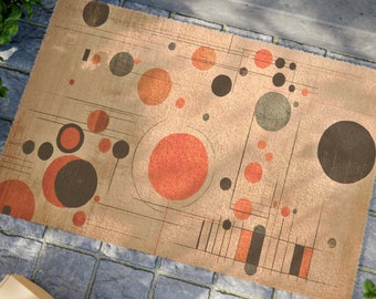 Doormat, Mid Century Modern, Welcome Mat, Modern Rug, Wedding Gift, Housewarming Gift, Minimalist Doormat, Mat, Unique Doormat