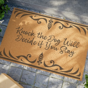 Doormat, Dog Doormat, Welcome Mat, Modern Rug, Wedding Gift, Housewarming Gift, Minimalist Doormat, Mat, Unique Doormat