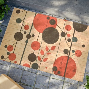 Fußmatte, Mid Century Modern, Willkommensmatte, Mid Century Modern, Mid Century Modern Teppich, Hochzeitsgeschenk, Housewarming Geschenk, Minimalistische Fußmatte, Matte