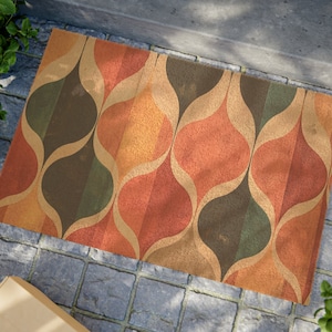 Fußmatte, Mid Century Modern, Willkommensmatte, Mid Century Modern, Mid Century Modern Teppich, Hochzeitsgeschenk, Housewarming Geschenk, Minimalistische Fußmatte, Matte