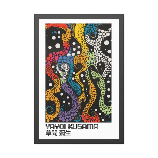 Yayoi Kusama Print - Home Wall Decor as Abstract Yayoi Kusama Poster - Japanese Wall Art - Yayoi Kusama Inspired Japanese Gallery Wall Art