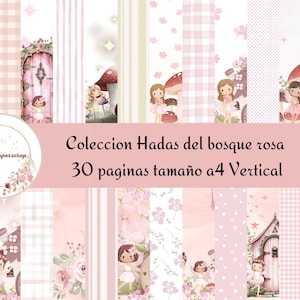 Kit digital Hadas del bosque rosa