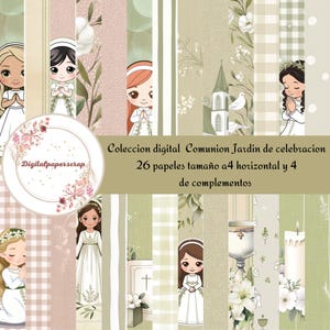 Colección digital Comunión Jardín de celebración