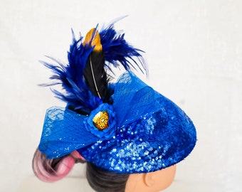 Fascinators, Sinamay Flower Feather, Headband Fascinator, Wedding Headwear, Ladies Race Royal Ascot, Cocktail Hat, Women Hat, Ladies hat.