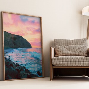 California Beach Art | Dana Point Print | Pink Sunset at Killer Dana Point