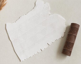 Hand Drawn Texture Roller for Polymer Clay | 3 Inch Earring Tool (PLA)