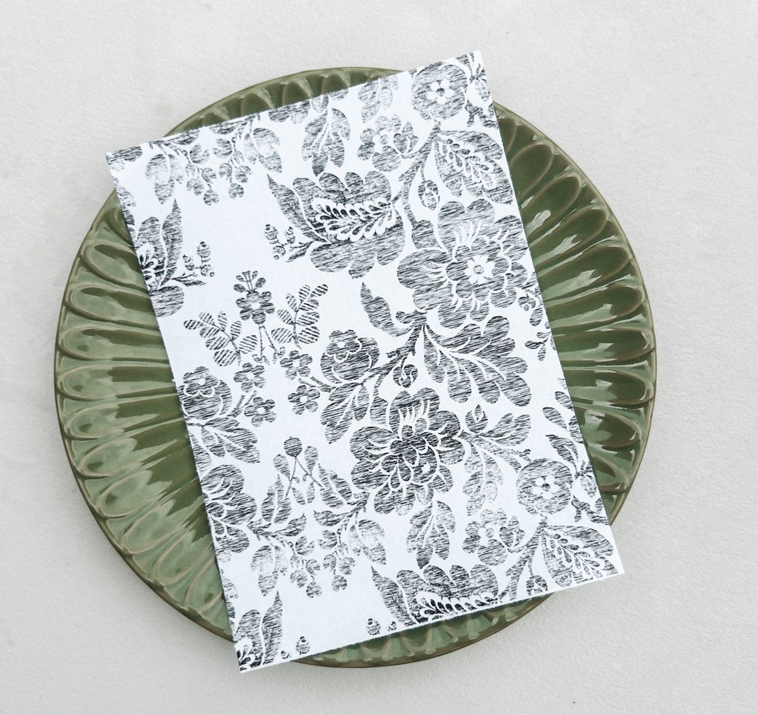 Ink Damask Transfer Paper Polymer Clay Transfer Paper Clay Etsy