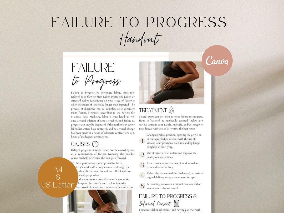 Failure Handout.pdf Failure to Progress Handout for Doulas (canva Editable) - Etsy