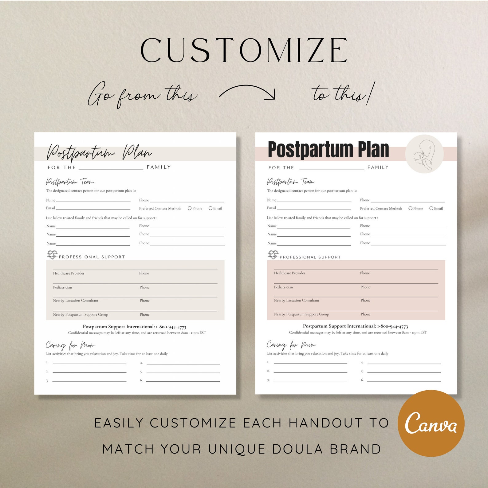 Birth and Postpartum Handout Bundle, Birth Doula Handouts, Birth ...