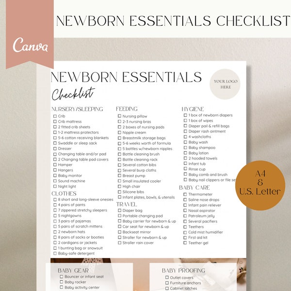 Newborn Essentials Checklist, Newborn Must Haves, Baby Essentials List, Baby Checklist, Baby Preparation, Mom to be gift, Baby Planning