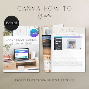 Canva how to guide included with purchase