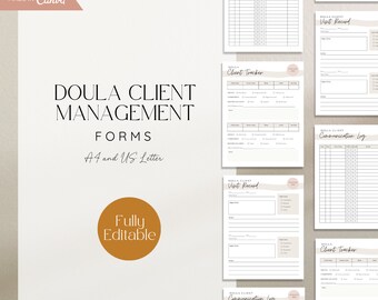 Doula-Klienten-Vorlagen, Doula-Klienten-Tracker, Doula-Besuchsdaten, Doula-Verbindungslog, Geburts-Doula, Postpartum-Doula, Doula-Formular