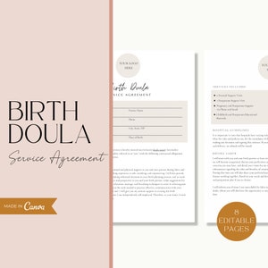 Doula Contract, Doula Service Agreement, Contract for Doula Service