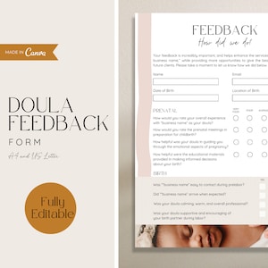 Doula-Feedback-Formular, Doula-Bewertungsformular, Doula-Review-Anfrage, Geburts-Doula-Review-Formular, Postpartum-Doula-Review, Doula-Kunden-Feedback